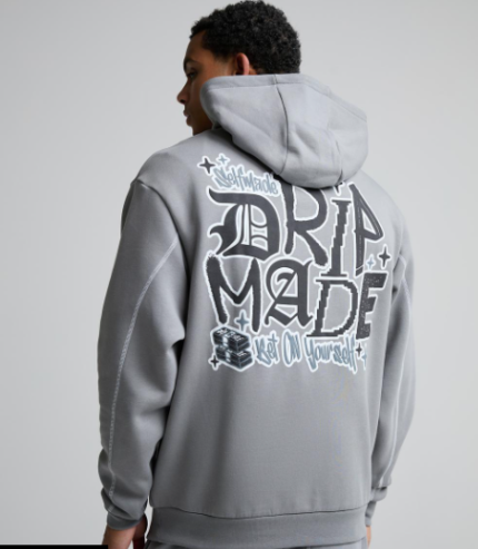 Dripmade Grey Payout Overhead Hoodie3